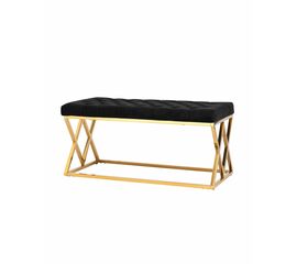 Банкетка ИНСИГНИЯ черная велюр | Интернет магазин мебели и декора LifeDekor