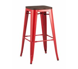 Стул барный TOLIX WOOD красный глянцевый | Интернет магазин мебели и декора LifeDekor