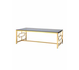 Журнальный стол 120*60 БРУКЛИН золото стекло smoke | Интернет магазин мебели и декора LifeDekor