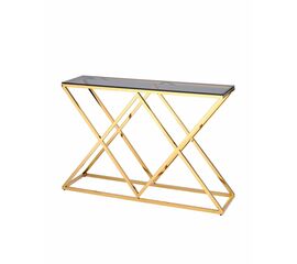 Консоль ИНСИГНИЯ 115*30 золото стекло smoke | Интернет магазин мебели и декора LifeDekor