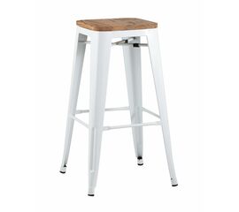 Стул барный TOLIX WOOD белый глянцевый | Интернет магазин мебели и декора LifeDekor