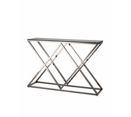 Консоль ИНСИГНИЯ 115*30 сталь темный хром стекло smoke | Интернет магазин мебели и декора LifeDekor