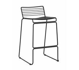Стул полубарный Danny черный с черной подушкой | Интернет магазин мебели и декора LifeDekor