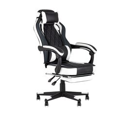 Кресло игровое TopChairs Virage черно-белое | Интернет магазин мебели и декора LifeDekor