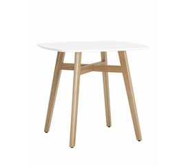 Стол обеденный Target 80*80 белый ножки массив бука | Интернет магазин мебели и декора LifeDekor
