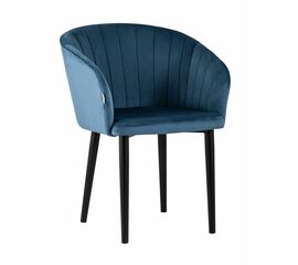 Стул с подлокотниками Нейтон велюр пыльно-синий | Интернет магазин мебели и декора LifeDekor