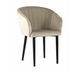 Стул с подлокотниками Нейтон велюр бежевый | Интернет магазин мебели и декора LifeDekor