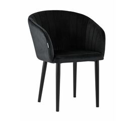 Стул с подлокотниками Нейтон велюр черный | Интернет магазин мебели и декора LifeDekor