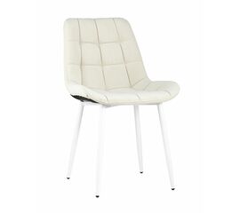 Стул Флекс велюр светло-бежевый белые ножки | Интернет магазин мебели и декора LifeDekor