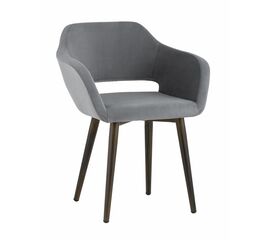 Стул с подлокотниками Саймон велюр тёмно-серый | Интернет магазин мебели и декора LifeDekor