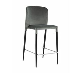 Стул полубарный Лори велюр серый | Интернет магазин мебели и декора LifeDekor