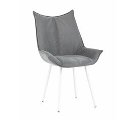 Стул Осло велюр серый белые ножки | Интернет магазин мебели и декора LifeDekor
