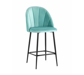 Стул полубарный Логан NEW велюр пыльно-голубой | Интернет магазин мебели и декора LifeDekor