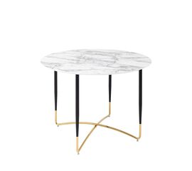 Стол обеденный Даймакс 110*110 белый мрамор | Интернет магазин мебели и декора LifeDekor