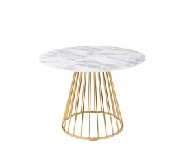 Стол обеденный Ливерпуль 110*110 белый мрамор | Интернет магазин мебели и декора LifeDekor