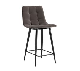 Стул полубарный Джанго велюр пепельно-серый высота сиденья 60 см | Интернет магазин мебели и декора LifeDekor