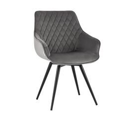 Стул вращающийся Сеул велюр темно-серый | Интернет магазин мебели и декора LifeDekor