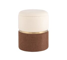 Пуф Кэрри с ящиком шенилл коричневый | Интернет магазин мебели и декора LifeDekor