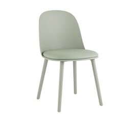 Стул Fog с подушкой пластик серо-зеленый | Интернет магазин мебели и декора LifeDekor