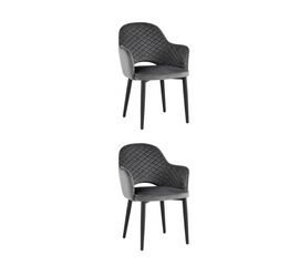 Стул Венера диамант NEW, велюр серый NP (набор 2 шт) | Интернет магазин мебели и декора LifeDekor