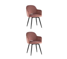 Стул Венера вращающийся, велюр пыльно-розовый NP (набор 2шт) | Интернет магазин мебели и декора LifeDekor