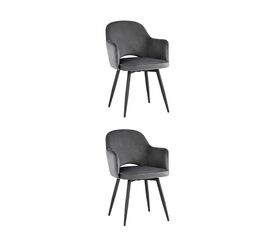 Стул Венера вращающийся, велюр серый NP (набор 2шт) | Интернет магазин мебели и декора LifeDekor