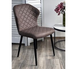 Стул МОНРО, цвет CYPRUS-04 коричневый, искусственная замша / черный каркас М-City | Интернет магазин мебели и декора LifeDekor