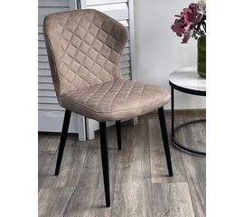 Стул МОНРО, цвет CYPRUS-03 ЛАТТЕ, искусственная замша / черный каркас М-City | Интернет магазин мебели и декора LifeDekor