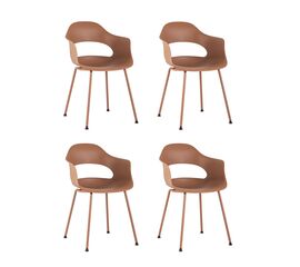 Стул Lady пластик коричневый 4 шт. | Интернет магазин мебели и декора LifeDekor