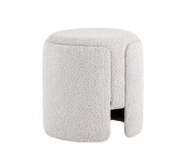 Пуф Taks букле светло-серый | Интернет магазин мебели и декора LifeDekor