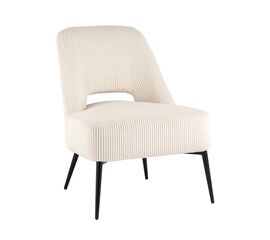 Кресло лаунж Бостон велюр рельефный молочный | Интернет магазин мебели и декора LifeDekor