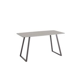 Стол обеденный Vermont 140*80 см  керамика темная ножки серые | Интернет магазин мебели и декора LifeDekor