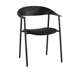 Стул Eila с подушкой пластик черный | Интернет магазин мебели и декора LifeDekor