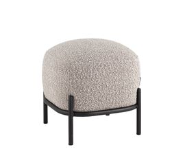 Пуф Стоун ткань букле серо-бежевый | Интернет магазин мебели и декора LifeDekor