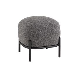 Пуф Стоун ткань букле тёмно-серый | Интернет магазин мебели и декора LifeDekor