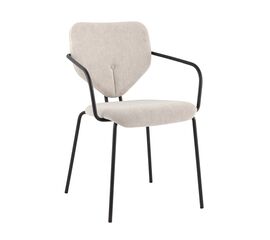 Стул обеденный Masey с подлокотниками бежевый | Интернет магазин мебели и декора LifeDekor