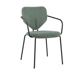 Стул обеденный Masey с подлокотниками зеленый | Интернет магазин мебели и декора LifeDekor