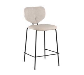 Стул полубарный Masey бежевый с бежевой экокожей | Интернет магазин мебели и декора LifeDekor