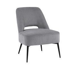 Кресло лаунж Бостон велюр рельефный светло-серый | Интернет магазин мебели и декора LifeDekor