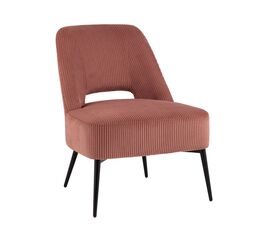 Кресло лаунж Бостон велюр рельефный коралловый | Интернет магазин мебели и декора LifeDekor