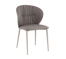 Стул обеденный Deia серая экокожа серые ножки | Интернет магазин мебели и декора LifeDekor