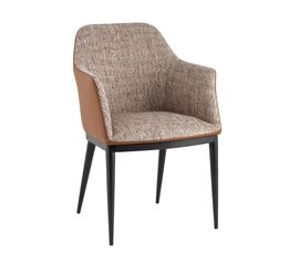 Стул обеденный Itan NC коричневый с коричневой экокожей | Интернет магазин мебели и декора LifeDekor