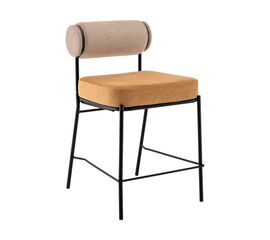 Стул полубарный Ponpoun бежевый терракотовый | Интернет магазин мебели и декора LifeDekor