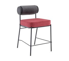 Стул полубарный Ponpoun тёмно-серый бордо | Интернет магазин мебели и декора LifeDekor