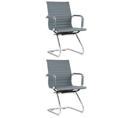 Кресло для посетителей TopChairs Visit серое 2 шт. | Интернет магазин мебели и декора LifeDekor