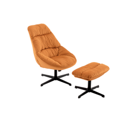 Кресло Оррелл терракотовый с оттоманкой | Интернет магазин мебели и декора LifeDekor