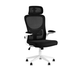 Кресло офисное TopChairs Airone белый с черной сеткой | Интернет магазин мебели и декора LifeDekor