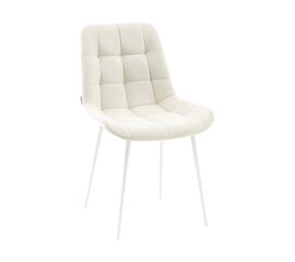 Стул Флекс N светло-бежевый белые ножки | Интернет магазин мебели и декора LifeDekor