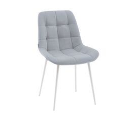 Стул Флекс N светло-серый белые ножки | Интернет магазин мебели и декора LifeDekor
