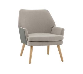 Кресло Харви серый с серой экокожей деревянные ножки | Интернет магазин мебели и декора LifeDekor